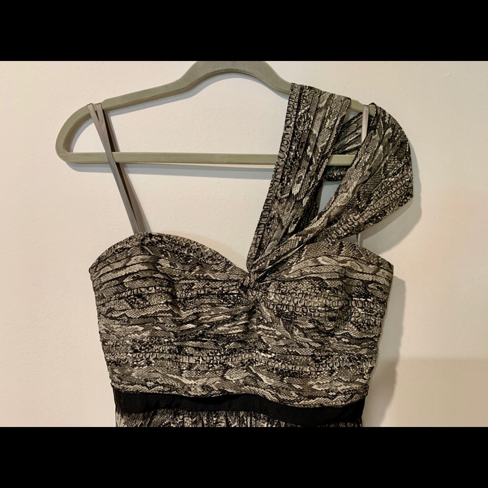 BCBGMAXAZRIA Snakeskin Maxi Dress - Size 4